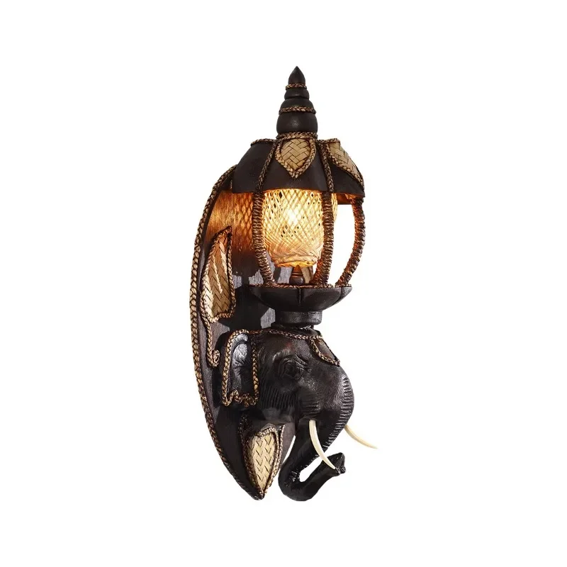 South East Asia Solid Wood Wall Lights Bar B & B Inn Stairs Aisle Wall Lights Creative Hotel Balcony Wall Lights