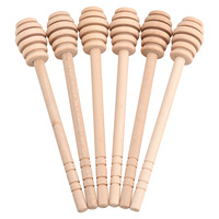 50Pcs/set Household Wooden Jam Honey Dipper Jar Dispensing Collecting Stirring Rod Stick 16cm