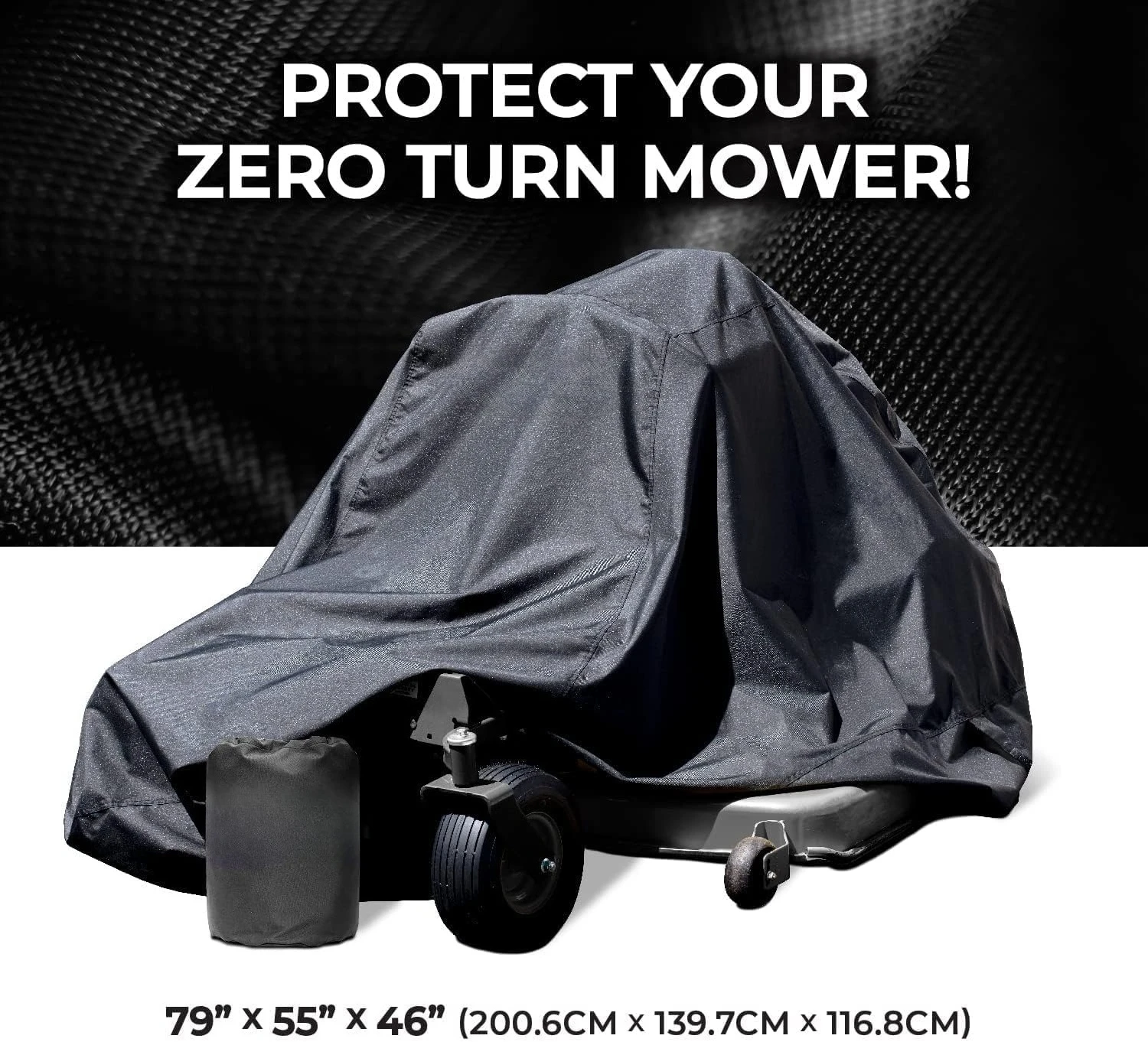 

Lawn Mower Cover, Heavy Duty 600D Marine Grade Fabric (Black) – Universal Fit, Waterproof Outdoor Protection Against UV, Dust