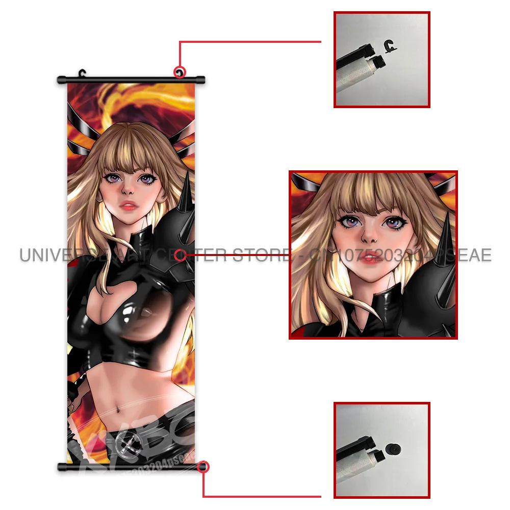 Marvel cartazes anime gato preto decoração de casa bruxa escarlate arte da parede pendurado pintura vingadores ms. marvel lona rolos fotos