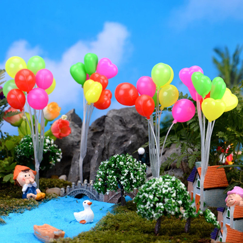 

Balloons Cluster Picks Miniature L Decoration Durable Premium Material Creative Craft Supplies schaft Balloons Pick
