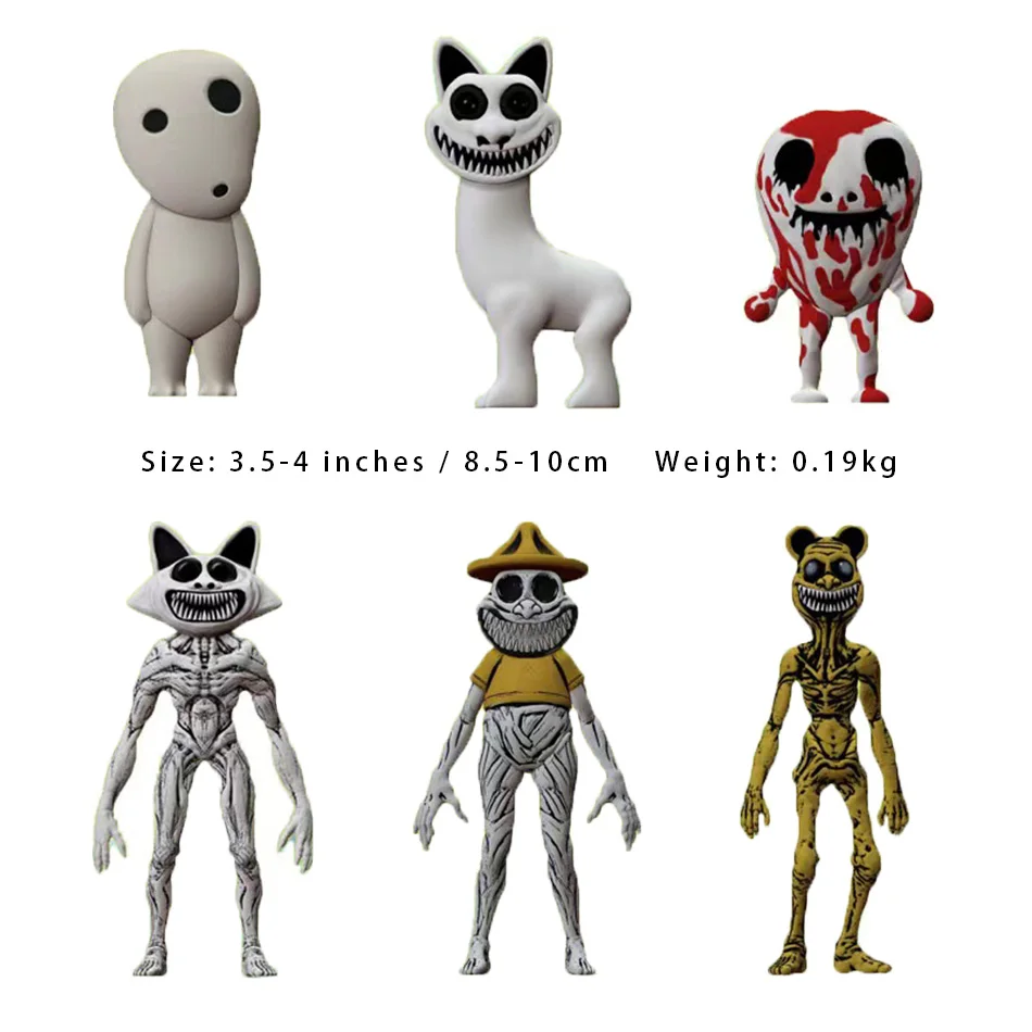 6/8pcs Zoonomally Action Figure Horror Game Figure Models Decorative Toys Zoonomaly Guard Cat Koala Monster Set For Kids Gift