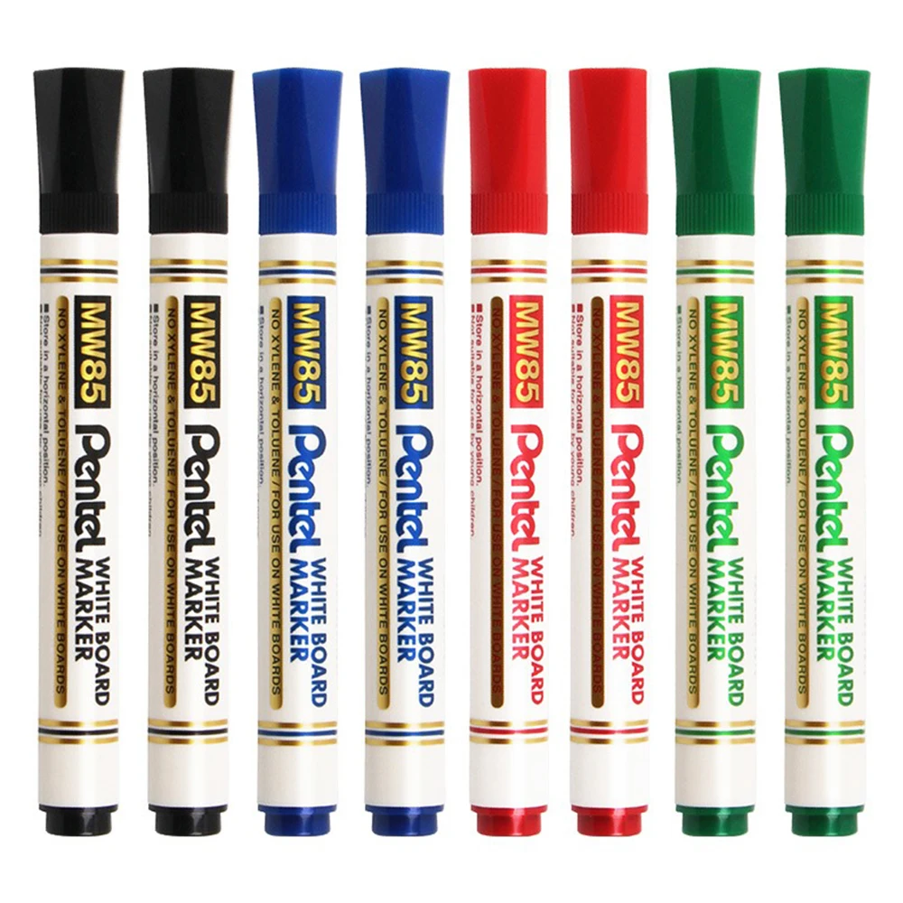 Imagem -06 - Pentel Whiteboard Pen Marker Grande Capacidade Impermeável Fácil de Limpar sem Rastreamento Escola Professor Suprimentos para Sala de Aula Mw85 Pcs