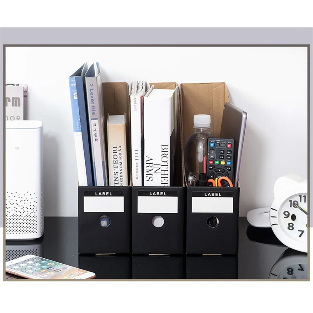 5 pcs File 26X9Cm Paper Desk Organizer For Magazines Documents Catalogs Document Holder File Storage Holder Filing Organizer Box