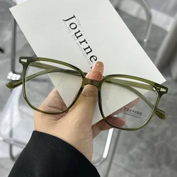 Anti Blue Light Glasses Women Oversized Square Myopia Glasses Men Ultralight Blue Light Blocking Computer Eyeglasses 0 To -400