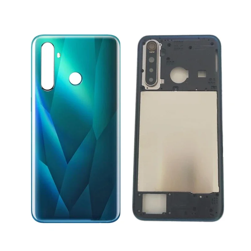 Housing For OPPO Realme 5 Pro RMX1971 RMX1973 Back Battery Cover Rear Door Case with Middle Frame Camera lens