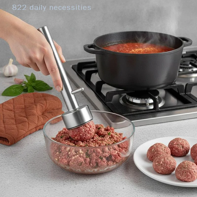 Kitchen Appliances For Baking - Handige roestvrijstalen falafel-schepvormer, 1 stuk, antiaanbaklaag,