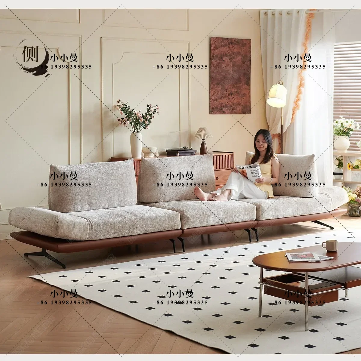 Modern Minimalist Dynamic Island Living Room Home Designer Multifunctional Swivel Sofa