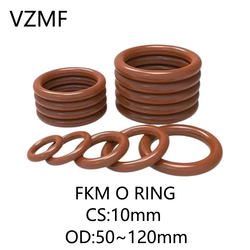 

CS 10mm,Brown FKM O Ring Seal,High temperature and Corrosion Resistance ,Fluorine Rubber Outer diameter 50~120mm Wire diameter