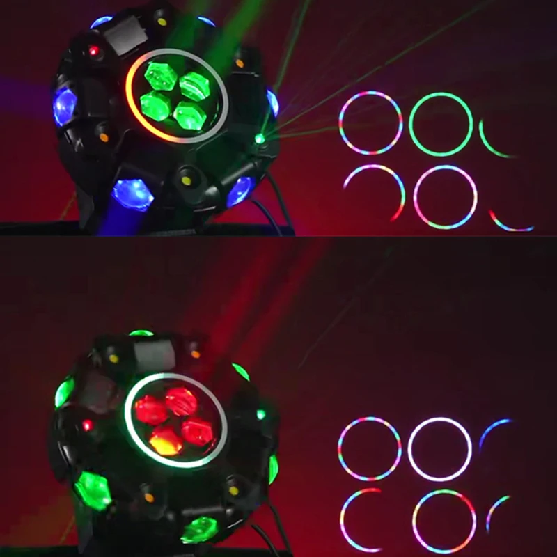 150 واط 6-الذراع RGBW شعاع تتحرك رئيس ضوء مع هالة تأثير ضوء المرحلة DMX512 العسل شعاع ستروب تأثير لحزب DJ #1