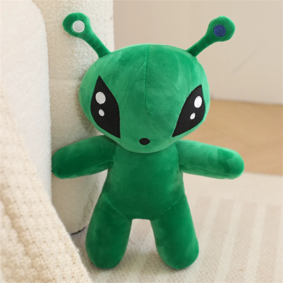 34CM Green Alien Plush Toy Anime Tentacled Horn Alien Monsters Horror Doll  Soft Throw Pillow kids Birthday Christmas Gift