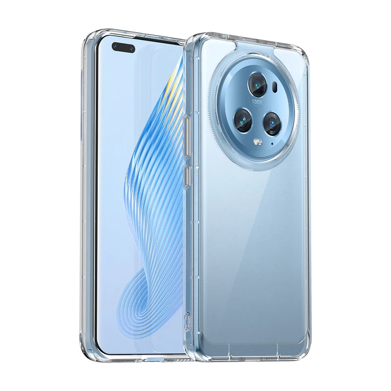 For Honor Magic 5 Pro Case Clear Hard PC Back + Soft TPU Bumper Camera Lens Protection Cover For Magic 5 Pro