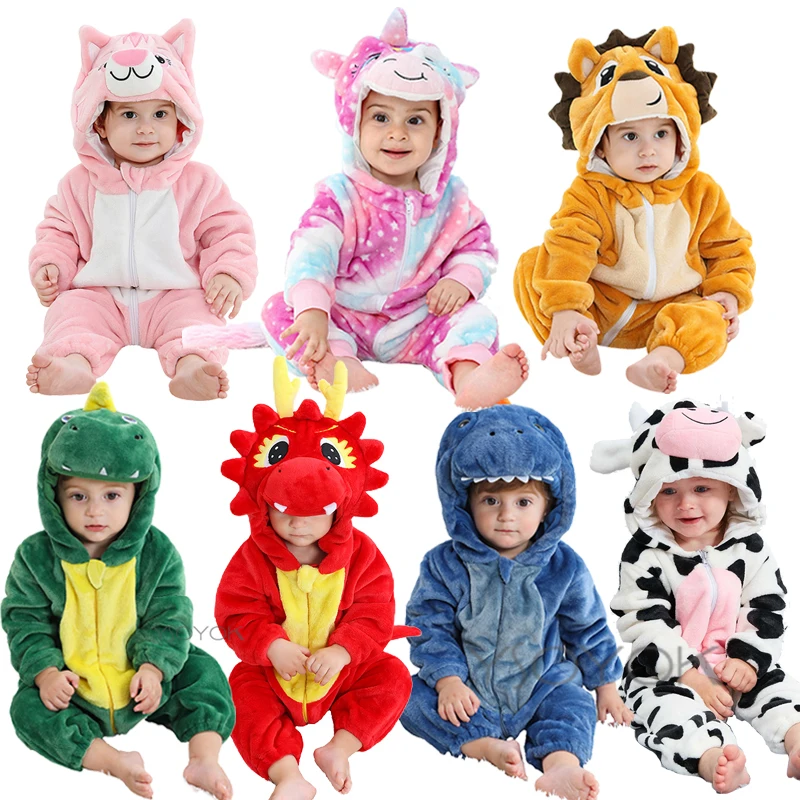 

Детский комбинезон Kawaii для мальчиков и девочек 0-4 лет, комбинезон кигуруми с единорогом, зимний костюм, костюм животного льва, домашний комбинезон, детская забавная одежда