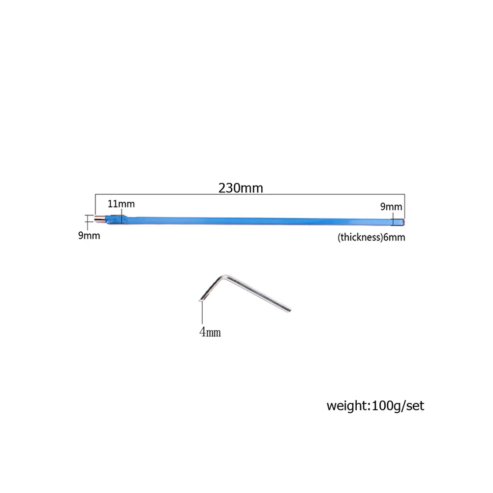

230Mm 2 Steel Truss Rod For Guitar Blue Double Course Adjustment Lightweight Guitar Truss Rod Parts Gh101