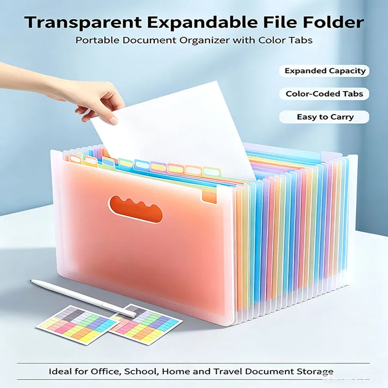 Classeur extensible A4 à 25 pochettes, organiseur de documents grande capacité pouvant contenir 2000 feuilles pour l'école, le bureau et le rangement à domicile