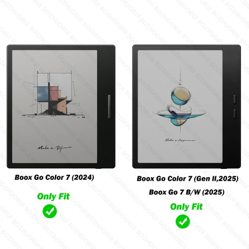 Imagen 2 del producto Funda para lector electrónico Boox Go 7 Color/Go 7 B/W (versión 24/2025, funda protectora ligera de cuero PU con apagado/encendido automático