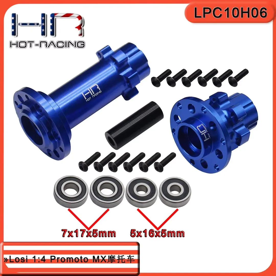 Design del cuscinetto dell'accoppiamento del mozzo anteriore e posteriore in alluminio per moto HR Losi 1:4 Promoto-MX