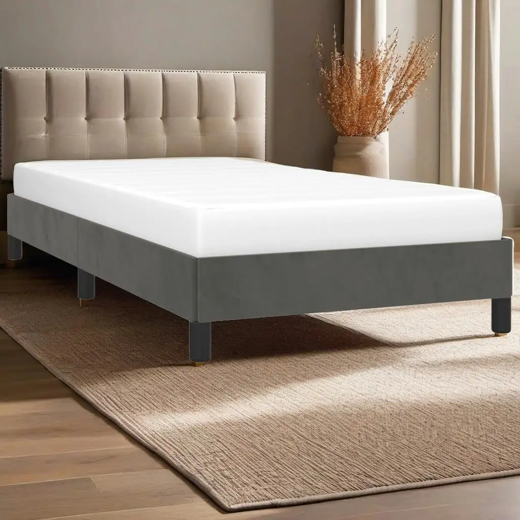 Bed Frame without Mattress Dark Gray 39.4x79.9 Twin for xl Velvet