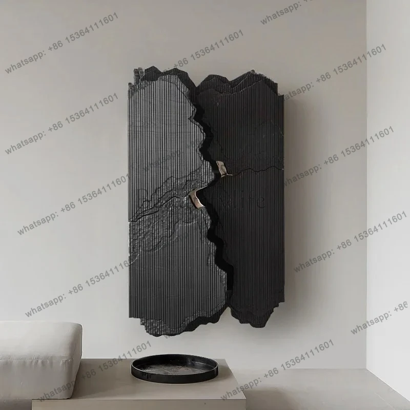 

Nordic Modern Creative Solid Wood Hanging Cabinet Designer High-end Wall Cabinet