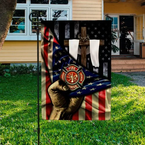 Christian Cross Fire Department Firefighter Axe Flag Graden Flag UUI GGX