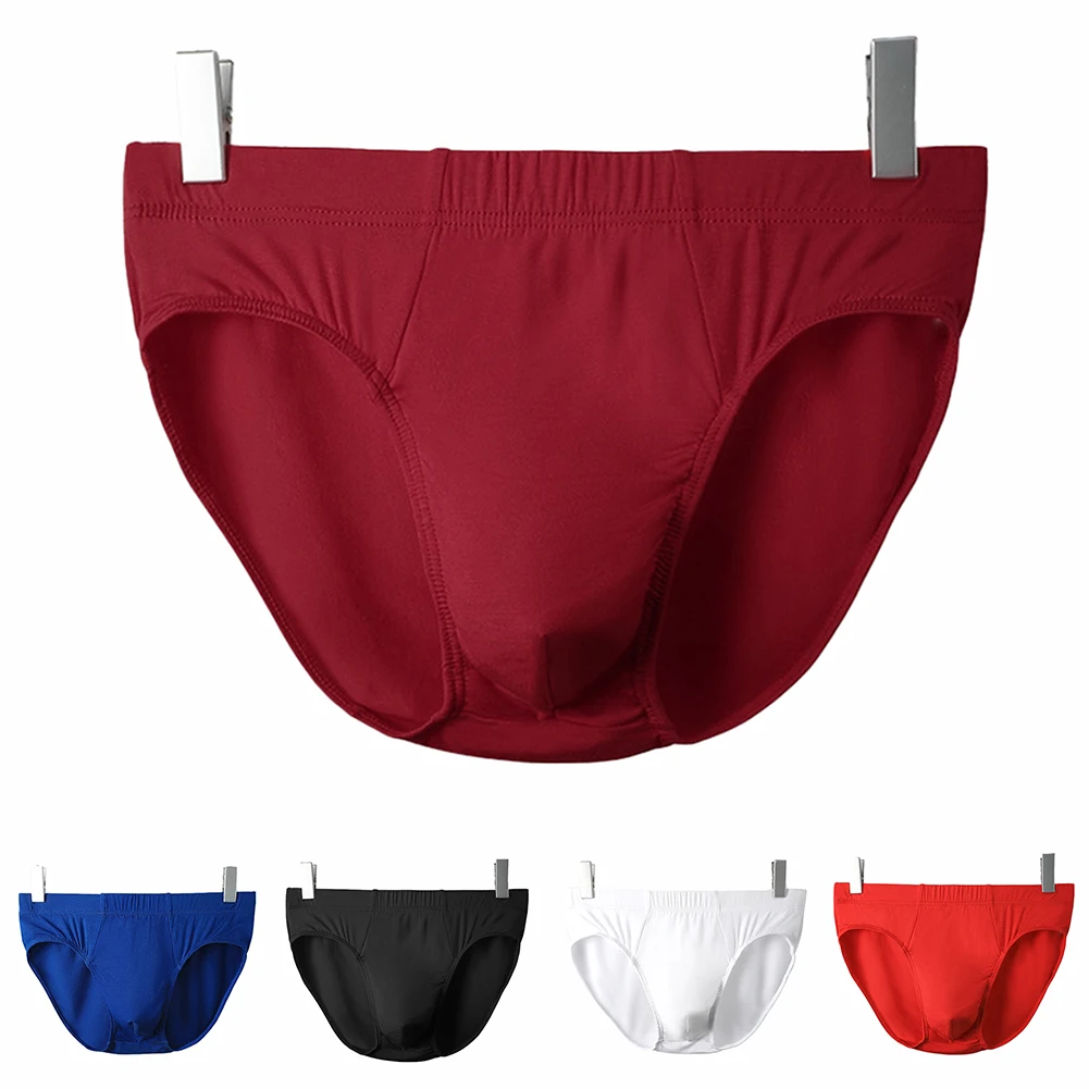 

Seamless Cotton Men\\'s Underwear Briefs Breathable Underpants with Pouch Stretch Fabric for Comfortable Daily Use