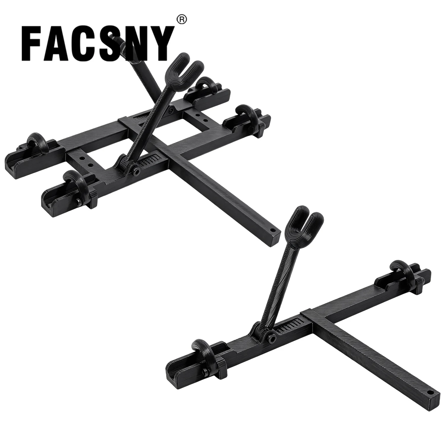 1/10 RC Simulations-3D-Fahrradträgerhalterung, dekorativer hinterer Doppel-Fahrradhalter für 1/8 1/10 RC Crawler TRX4 SCX10 MN YIKONG