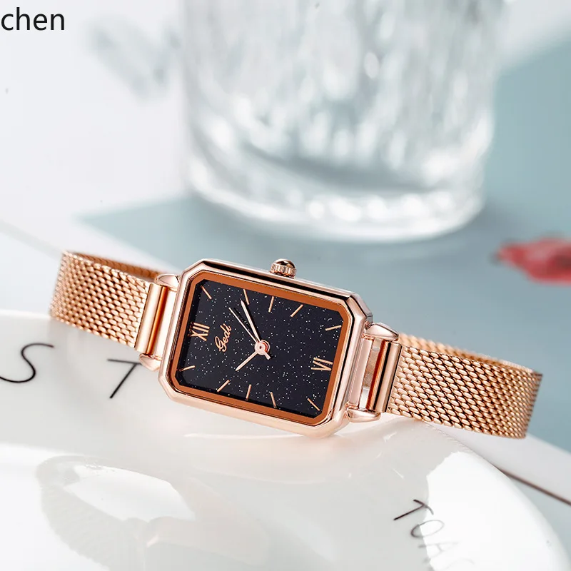 Zml fashion trendy fresh casual retro square women's quartz watch