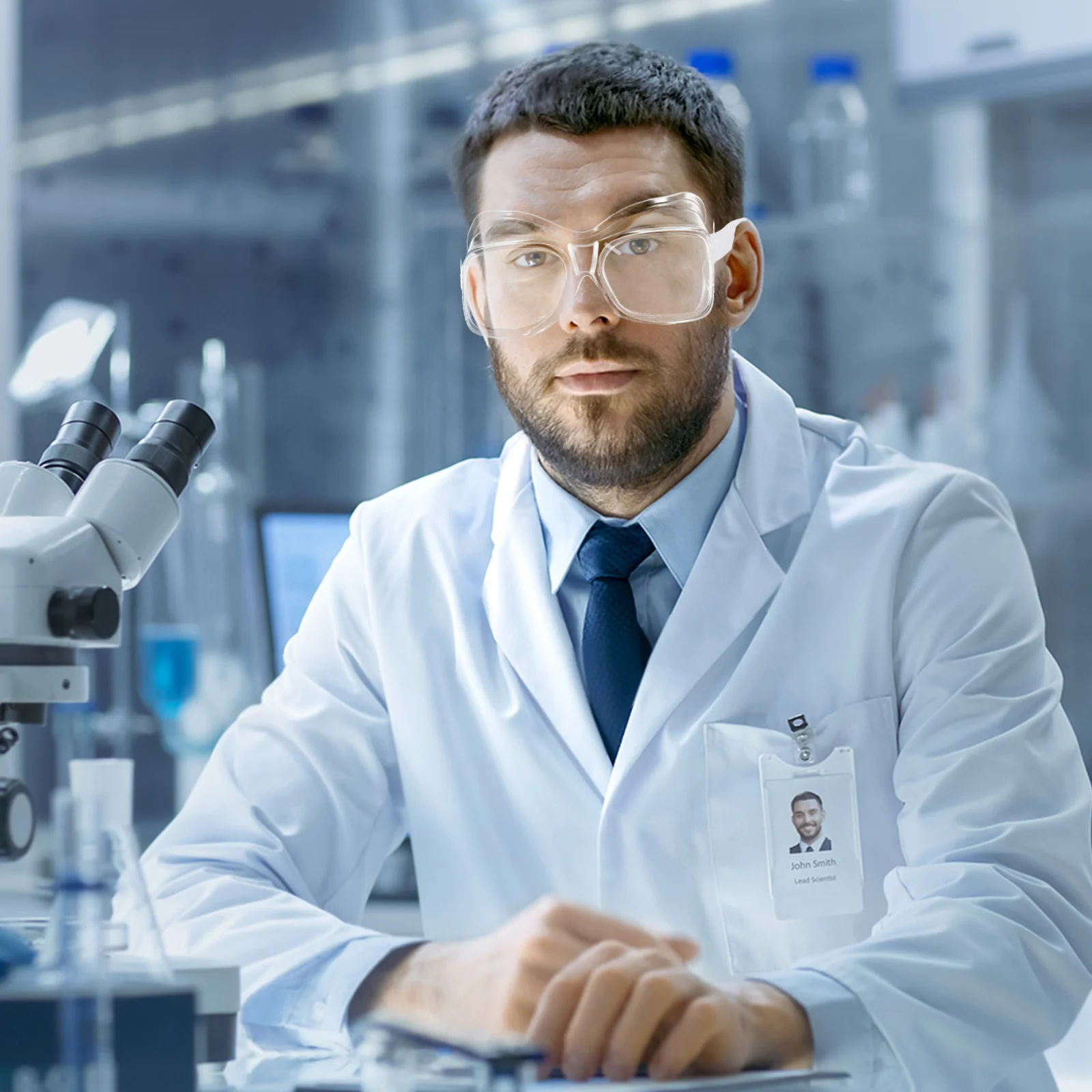 

4pcs Anti-Splash Safety Goggles Transparent For Lab Factory Grinding Polishing Industrial Use Protective Eyewear Work