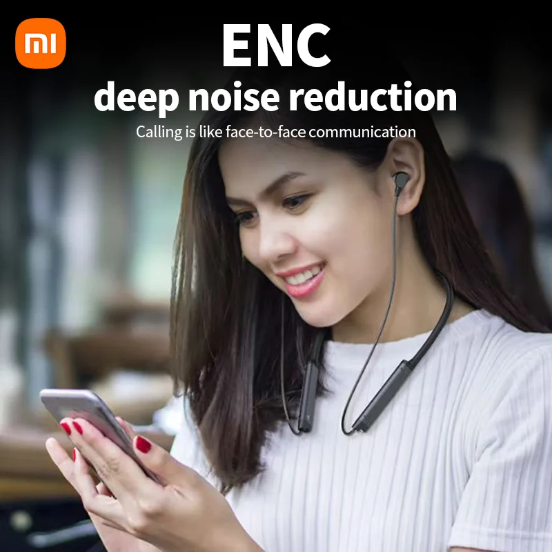 Xiaomi-auriculares inalámbricos ENC BS09, audífonos intrauditivos deportivos con banda para el cuello, Bluetooth 5,3, HiFi estéreo con micrófono, 200H de espera