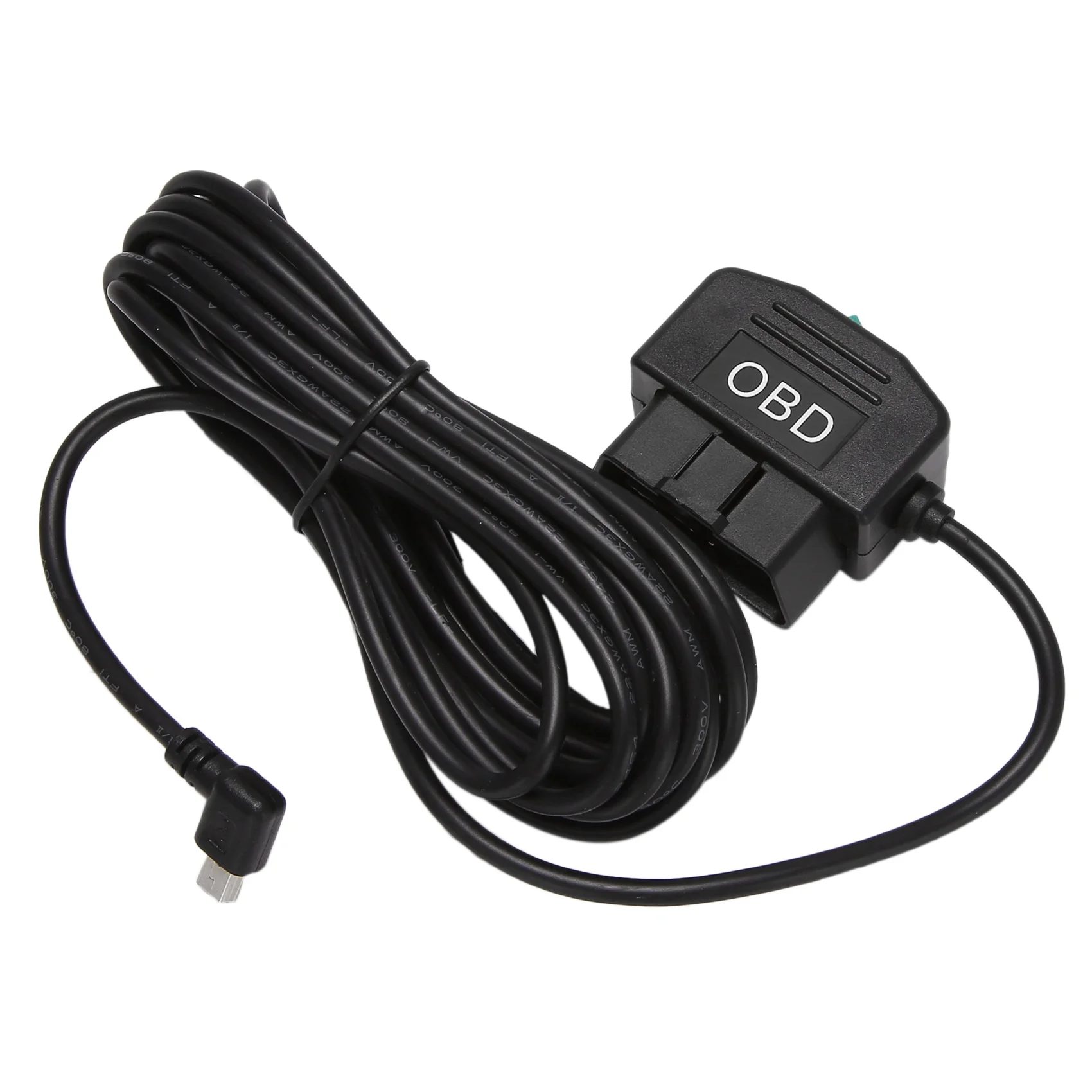 Output 5V 3A USB Ports Car OBD Adapter Power Box 3.5 Meters Cable Switch Line for DVR Charging (V3 Left)