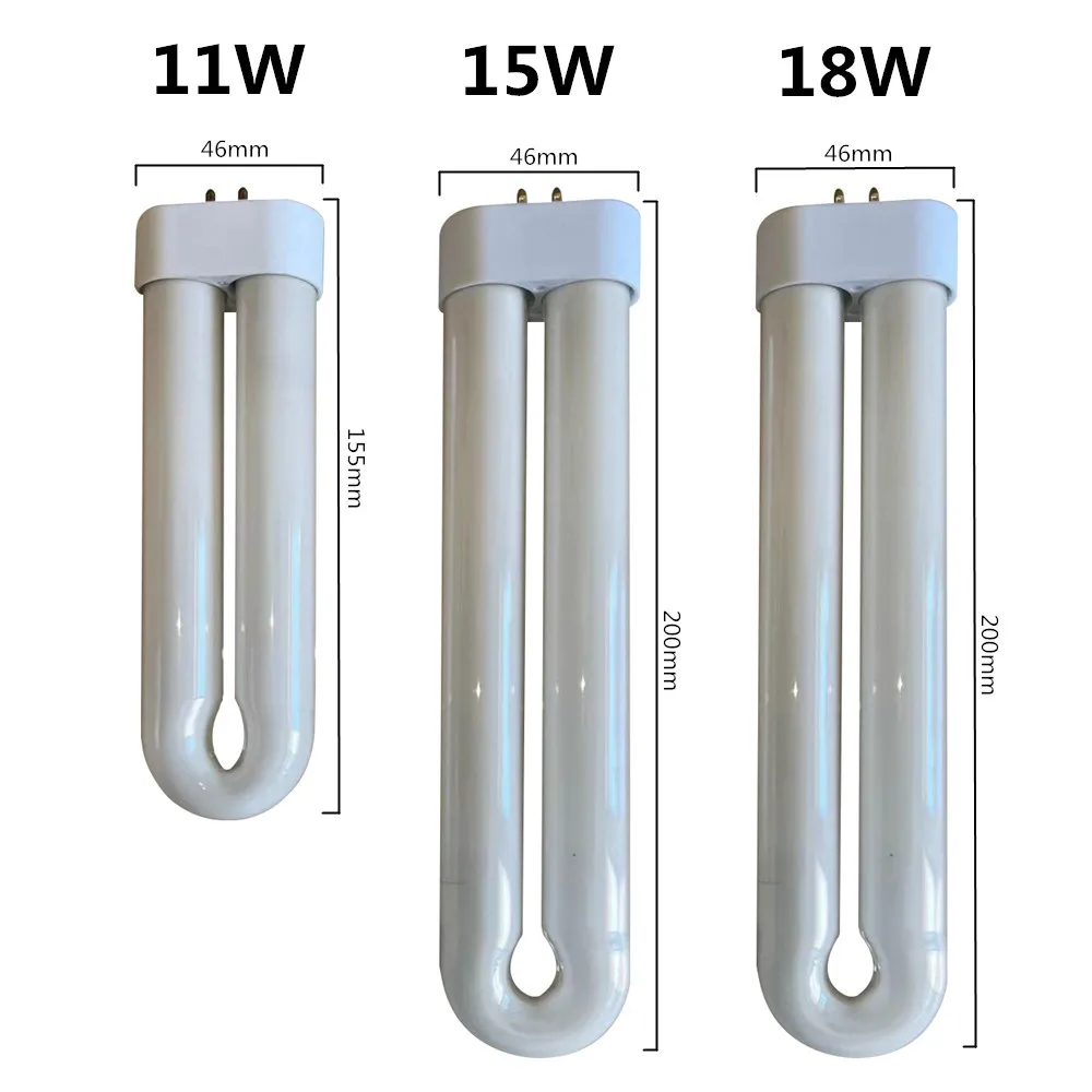 UVA 365nm T6 Mosquito Killer Lamp Tube U Type 4-pins 11W 15W 18W Ultraviolet lamp tube for UV Electric Fly Trap Zapper Insect