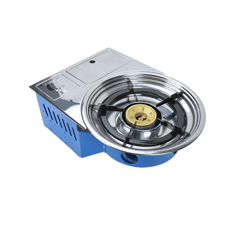 Korean Restaurant Indoor Embedded Table Top Samgyupsal Butane BBQ Grill Edelstahl