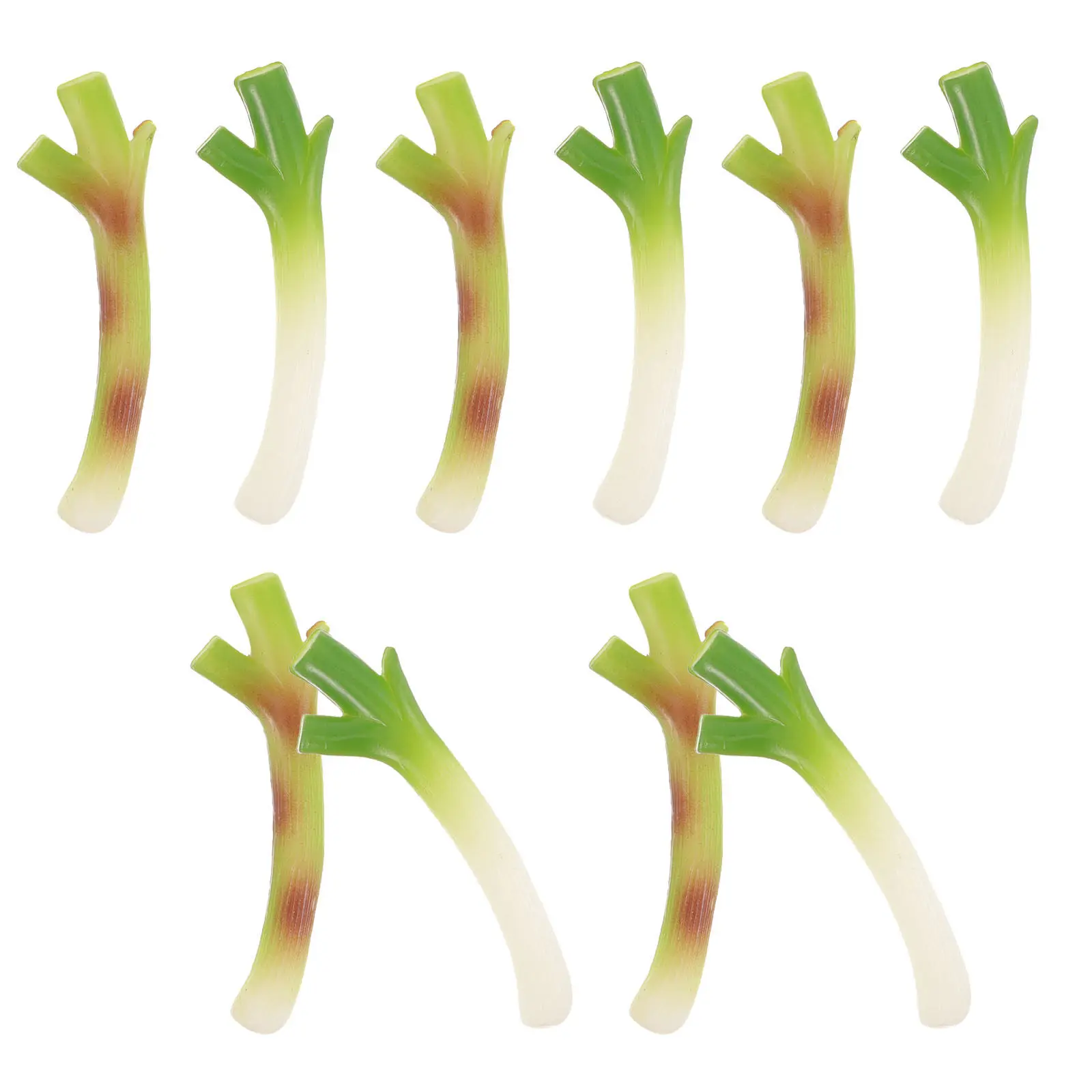 

10Pcs Artificial Green Onions Lifelike Fake Scallions Artificial Vegetable Decorations for Home Display Vegetable Shop Window