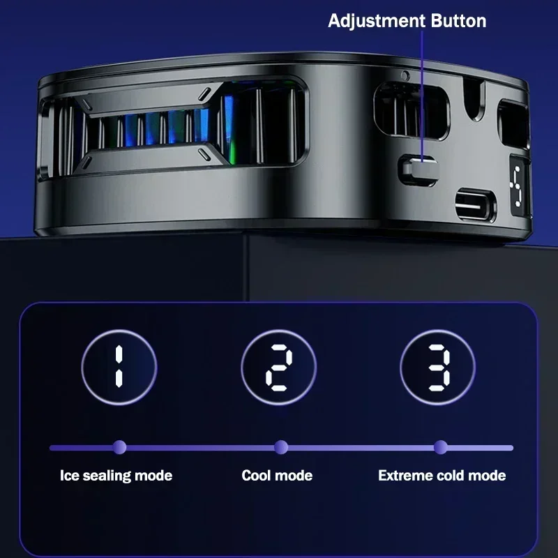 FS05 휴대용 및 저소음 열전 냉각 팬, 반도체 기반 기술 쿨러, iOS/Android용 범용