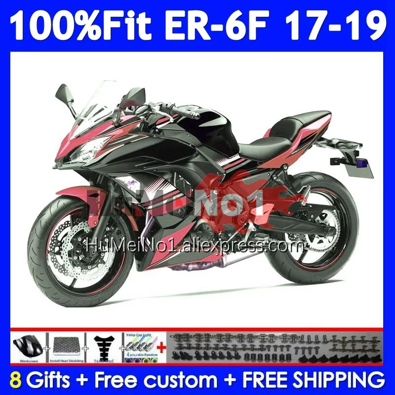 Injection Body For KAWASAKI NINJA 650R ER-6F ER6 ER 6F 6 F 248No.45 ER6F 17 18 19 Gloss red 650 R 2017 2018 2019 OEM Fairing