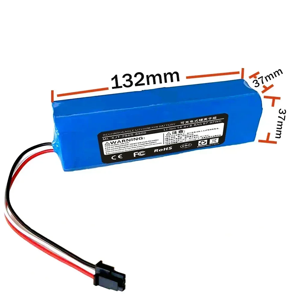 Um novo Q11 original Aspirador de pó robô adequado para baterias de íon de lítio Neabot, acessórios de reposição.14,4V, 6800mAh