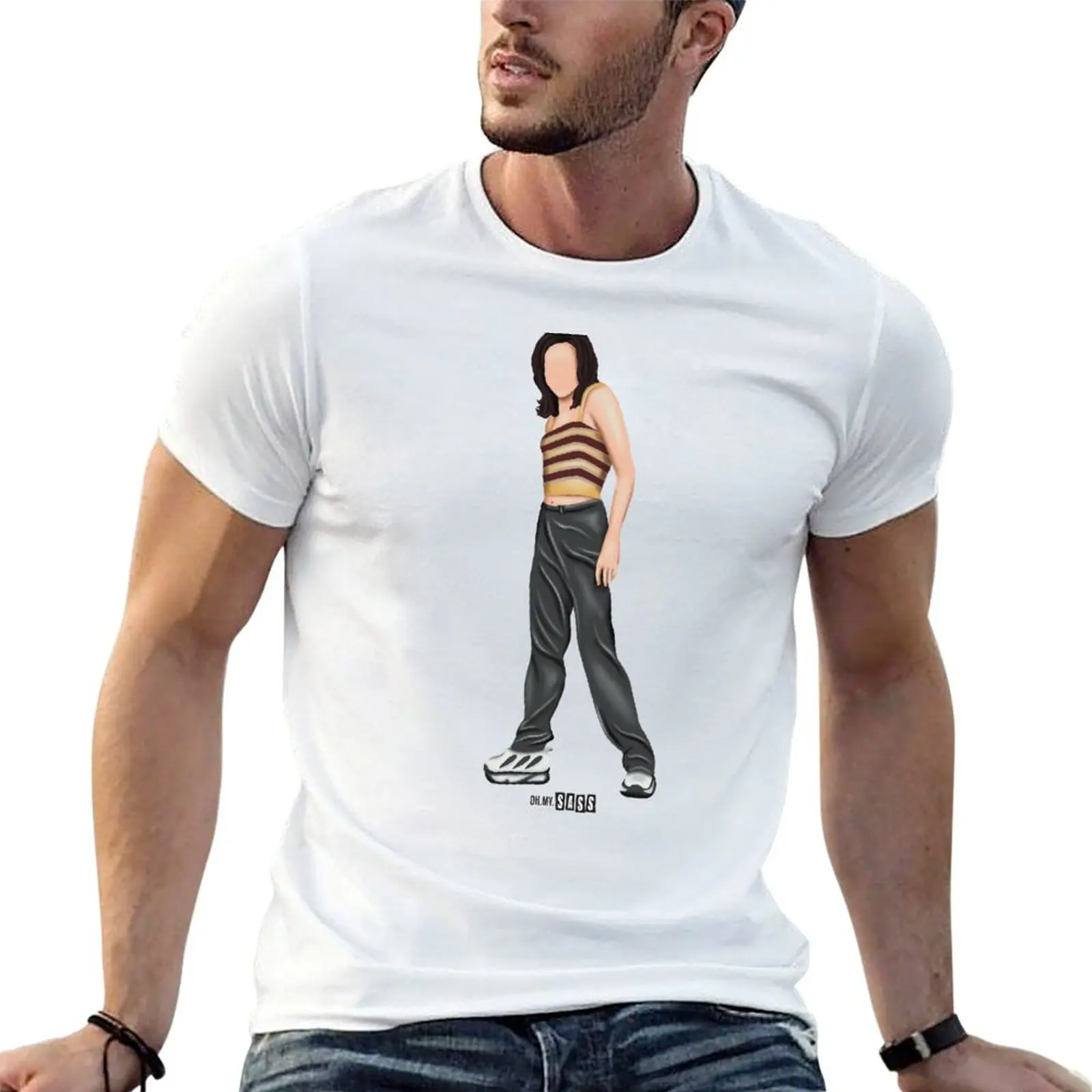 Camiseta Spice Girls - Sporty Spice - Mel C, camiseta personalizada masculina, camiseta de designer, camiseta com estampa personalizada