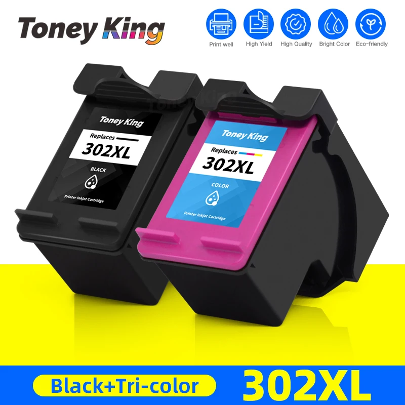 302 XL Refilled Ink Cartridge For HP 302 XL Ink Cartridge For HP302 Deskjet 2130 2131 1110 1111 1112 3630 5200 3639 4520 Printer