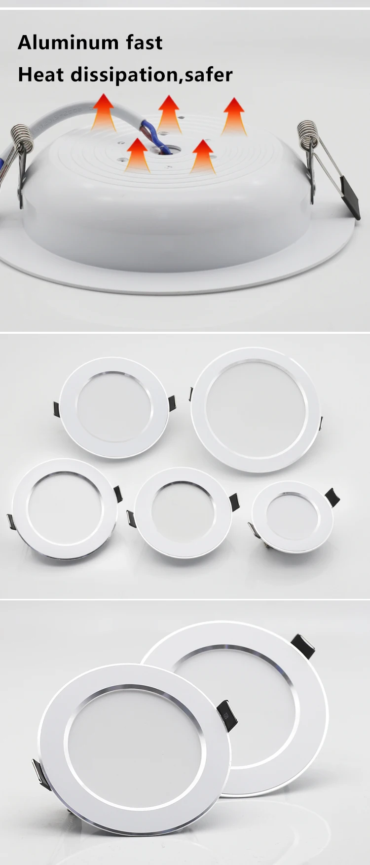 LED Downlight 7W 9W 12W 15W 18W AC 220V 240V Einbau Runde Led decke Lampe Strahler Panel Lichter Innen Beleuchtung Spot Licht – Detail 5