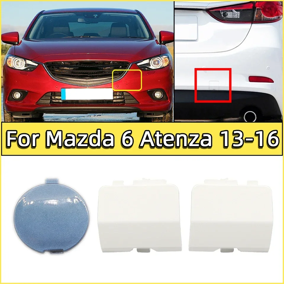 

For Mazda 6 Atenza Sedan 2013 2014 2015 2016 Front Rear Bumper Tow Hook Cover Eye Cap Towing Hauling Trailer Lid Garnish Painted