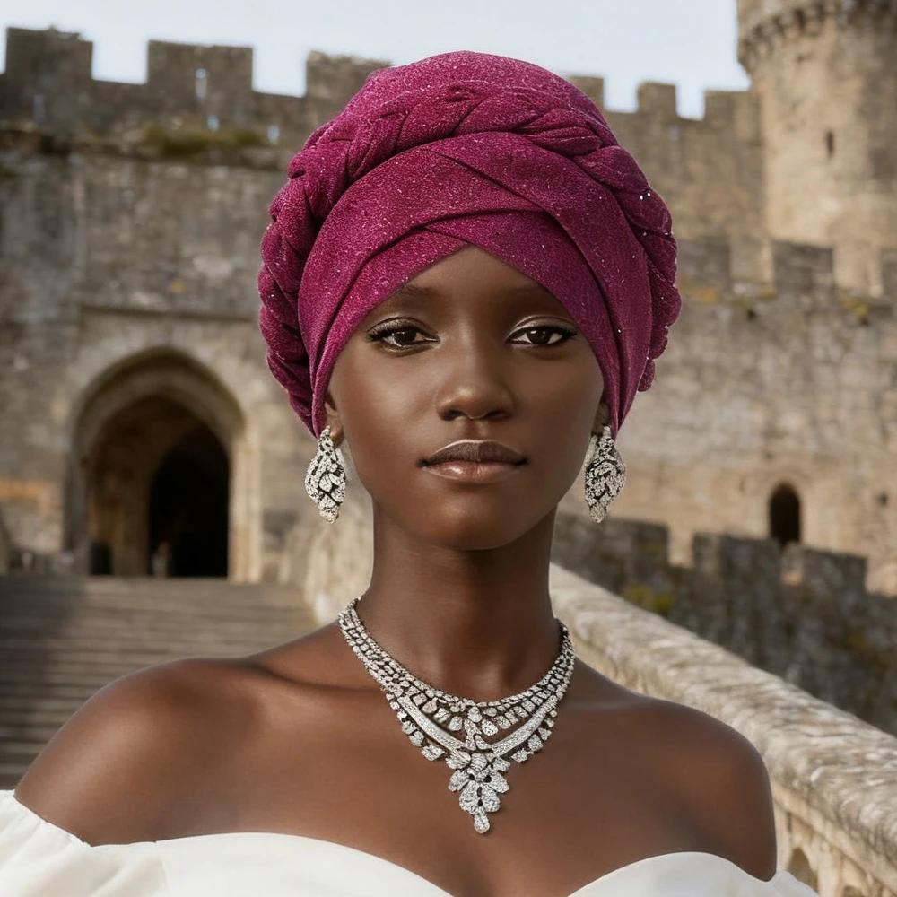 

Тюрбан с крестом на лбу, мусульманский хиджаб, блестящий капот, женская шапка для химиотерапии, африканский головной платок с автогелем, банданы, повязка на голову, тюрбан Mujer