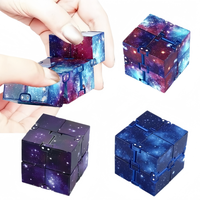 Infinity Magic Cube Starry Sky Square Puzzle Toys Four Corner Maze Toys Children Adult Decompression Relaxing Hand-Held Toy Gift
