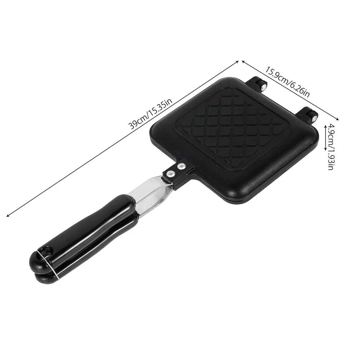 على الوجهين غير عصا صانع الساندوتشات الحديد الخبز نخب الإفطار آلة الهراء فطيرة الخبز الشواء فرن قالب شواء القلي