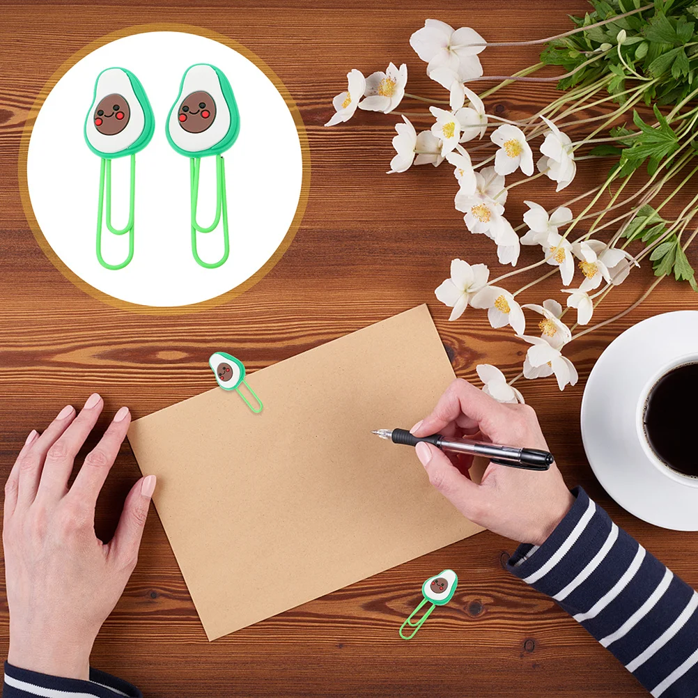 8Pcs Fruit Shaped Paper Clips Premium Small Paper Clamps for Notepads Journals Calendars Office School Organization Tools