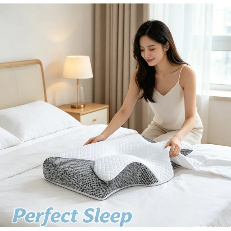 

Ergonomic Orthopedic Cervical Pillow Contour Memory Foam Sleeping Pillow for Neck Shoulder Pain Relief Support