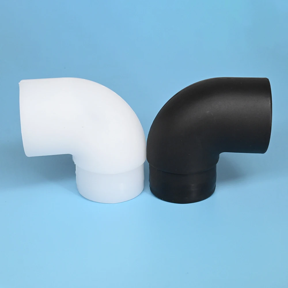 Tapered Hose Reducer for Cyclone Vacuum Cleaners Durable Plastic for Powder Dust Collectors Round Connector with Bend Design