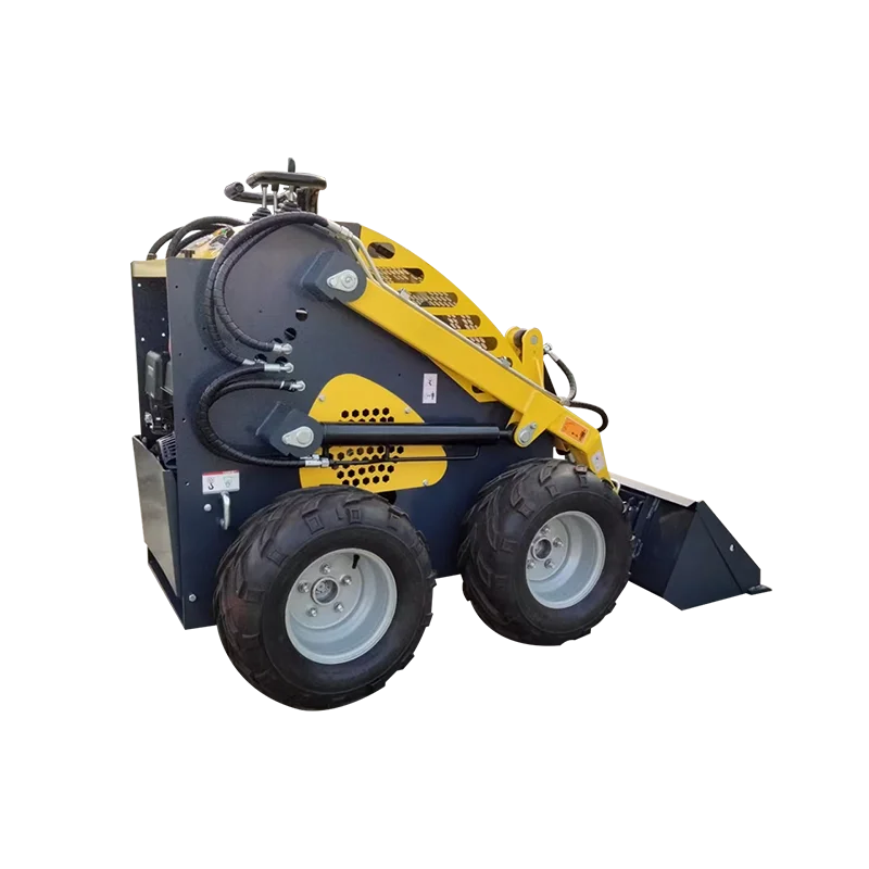 ขายที่กําหนดเองคุณภาพสูง Mini Skid Steer Loader วิศวกรรม Gravel Loader Multi-Function EPA ยูโร 5 รถตักล้อยาง Rock Bucket