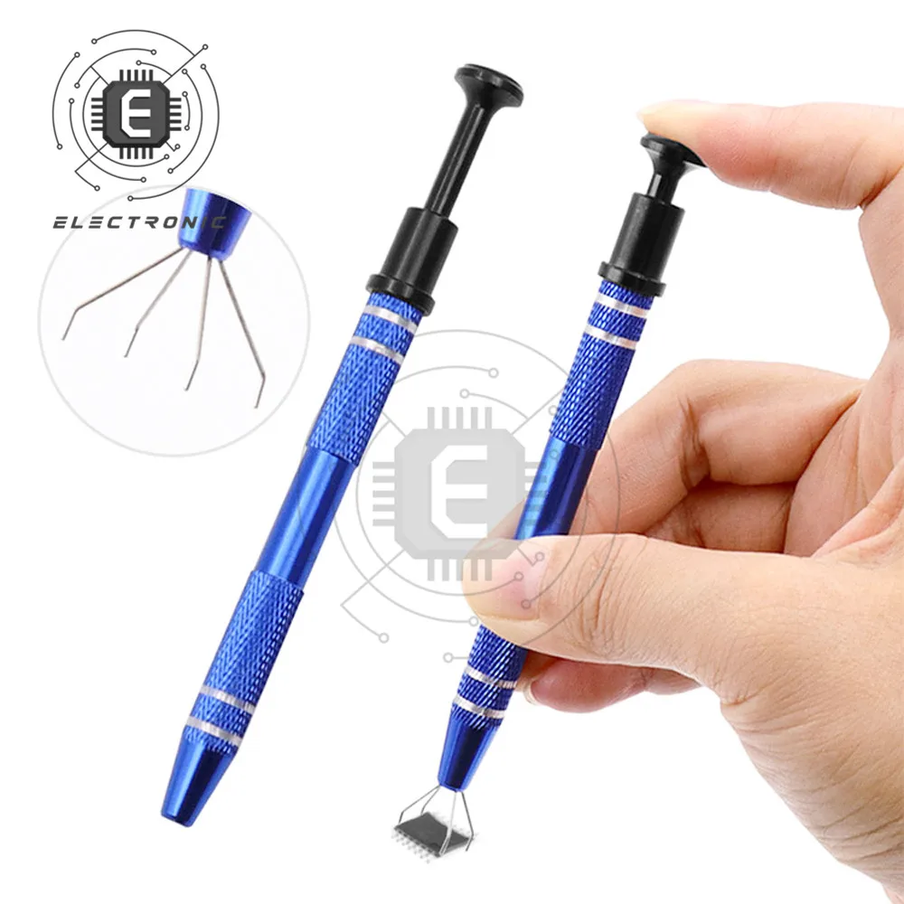 IC Chip Extractor Electronic Component Parts Screw Picker Tweezers Pick Up Tool Metal Grabber Hand Tools