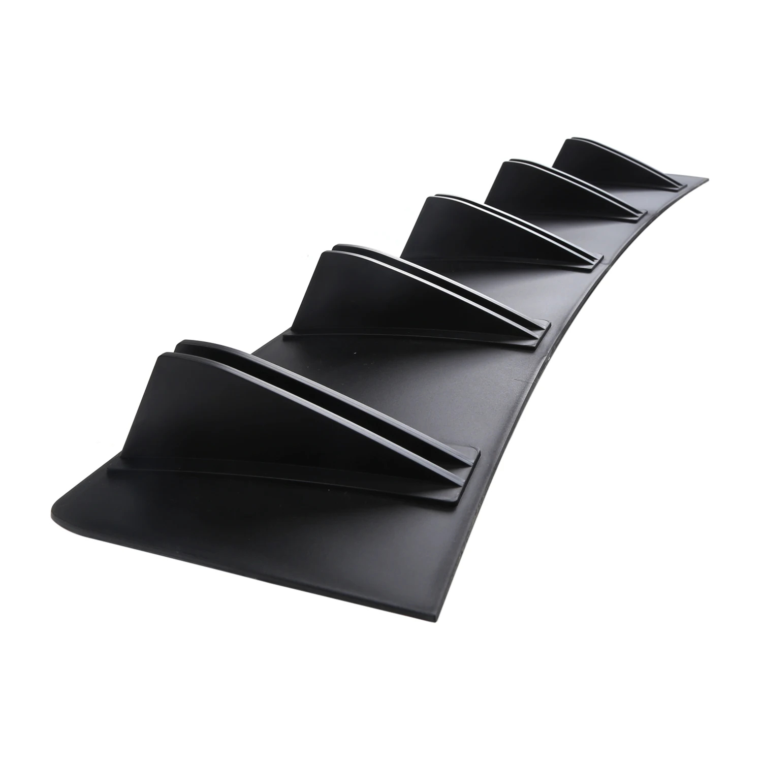 Universal Auto Heckstoßstange Lippe ABS Doppelflügel Hinten Shark Chassis Fin Stil Gebogene Stoßstange Lip Diffusor Anti-kollision 2 in 1 – Detail 9