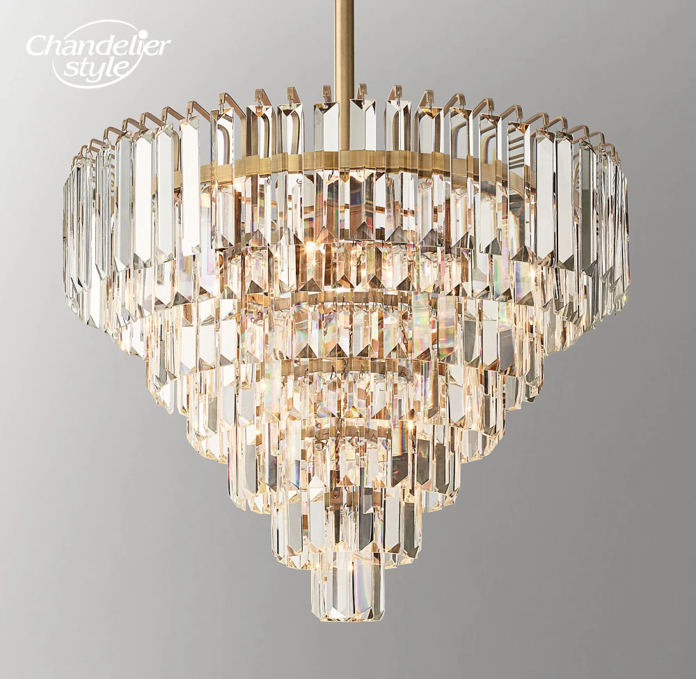 Mirabella Crystal Chandeliers Modern LED Clear Smoke Round Hanging Lamps Luminaria Living Room Girl Bedroom Indoor Lighting